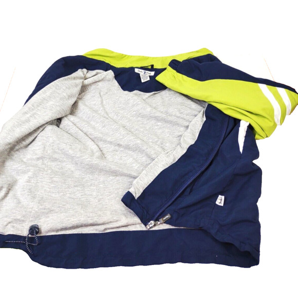 Duck Head Windbreaker Jacket Lightweight Size S Green Blue Zip Pockets Lined - Picture 9 of 11